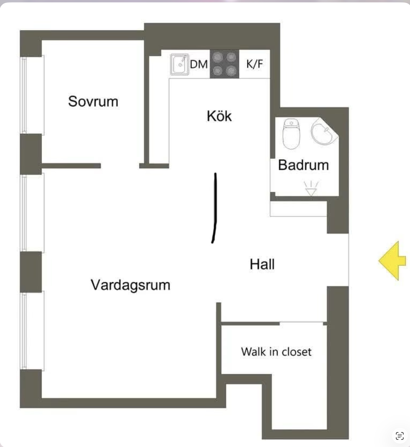 Lägenhet, 2 rooms, 38 sqm, Stockholm