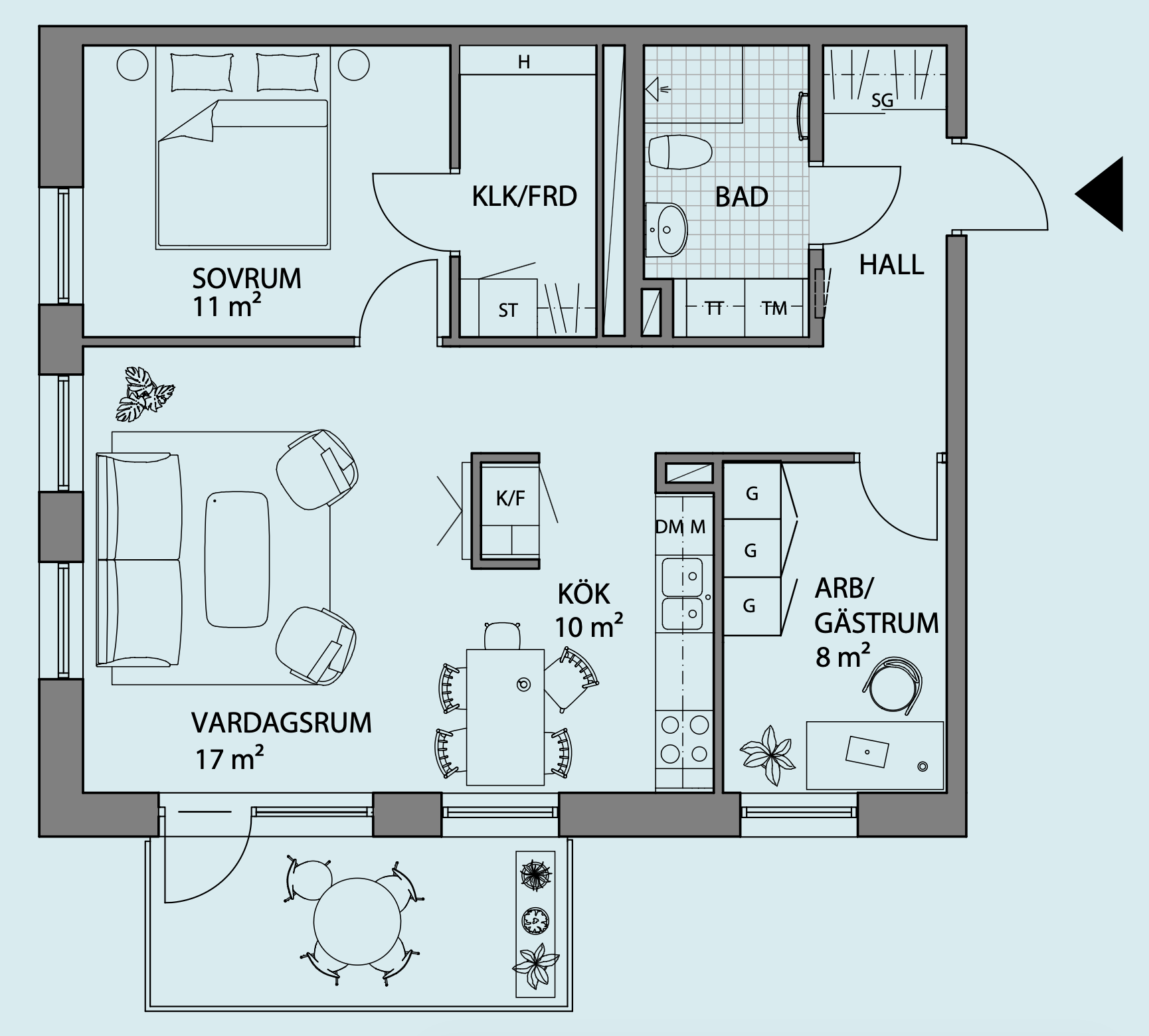 3 rok · 67 m² i Helsingborg – bild 13