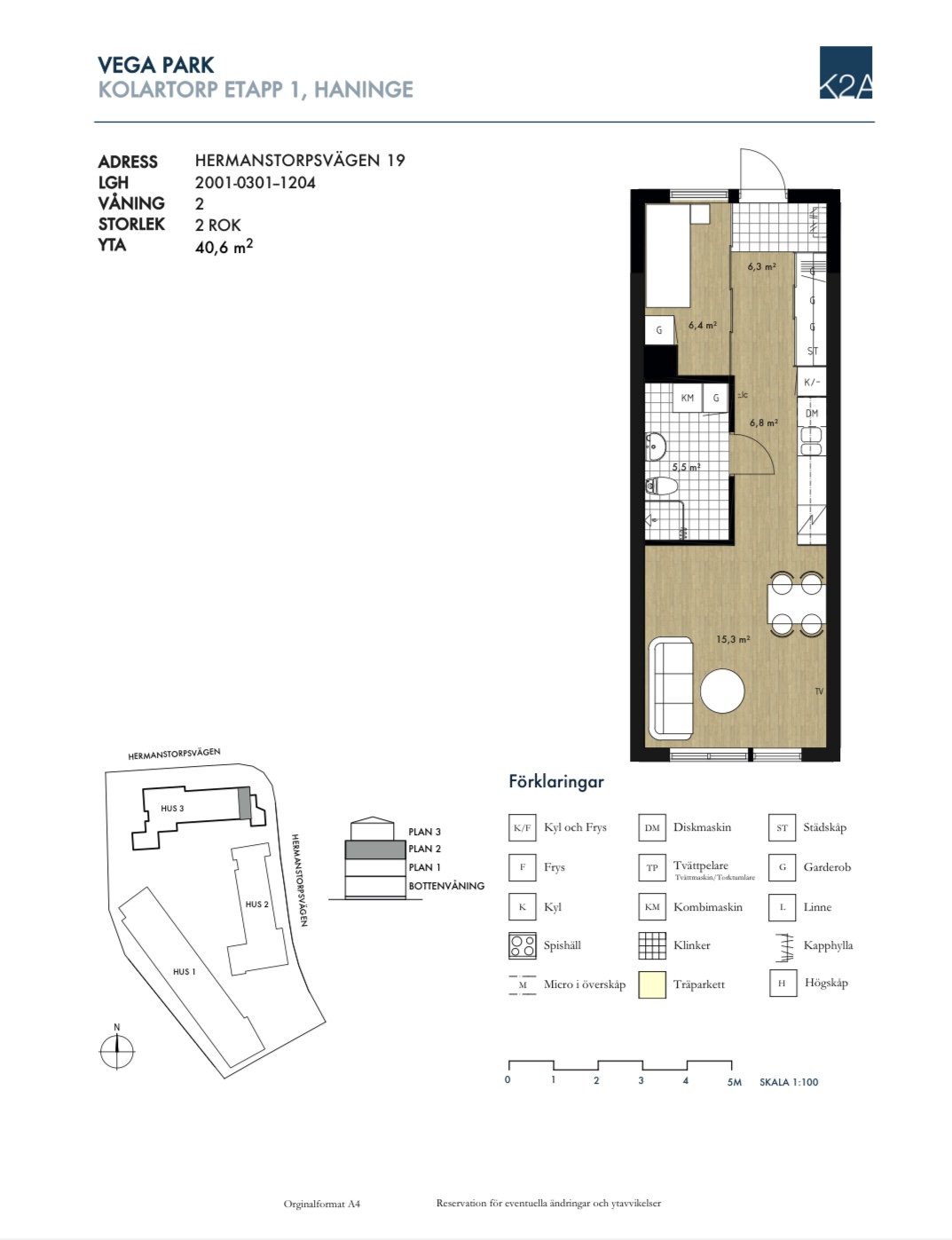 2 rok · 41 m² i Handen – bild 5