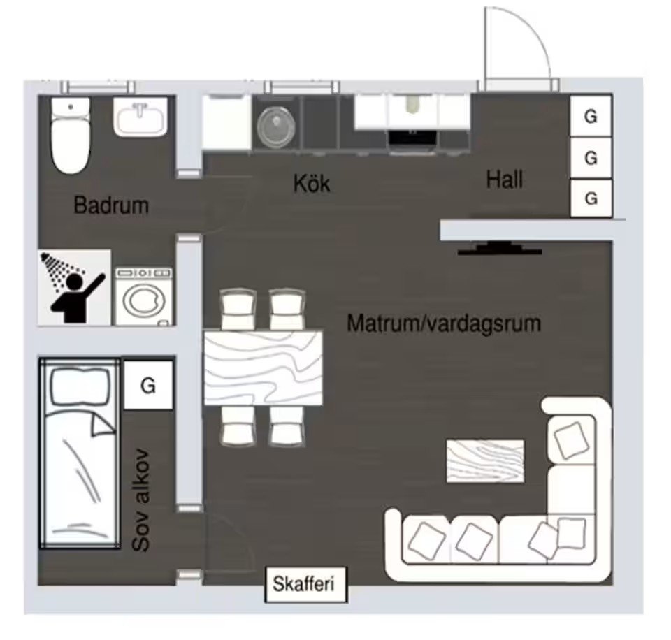 Hyreslägenhet på Lignells väg i Östersund