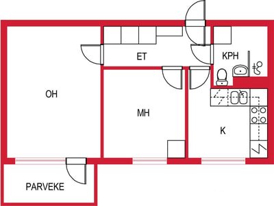 Valoisa kaksio 45 m² – lasitettu länsiparveke, lemmikit OK 5