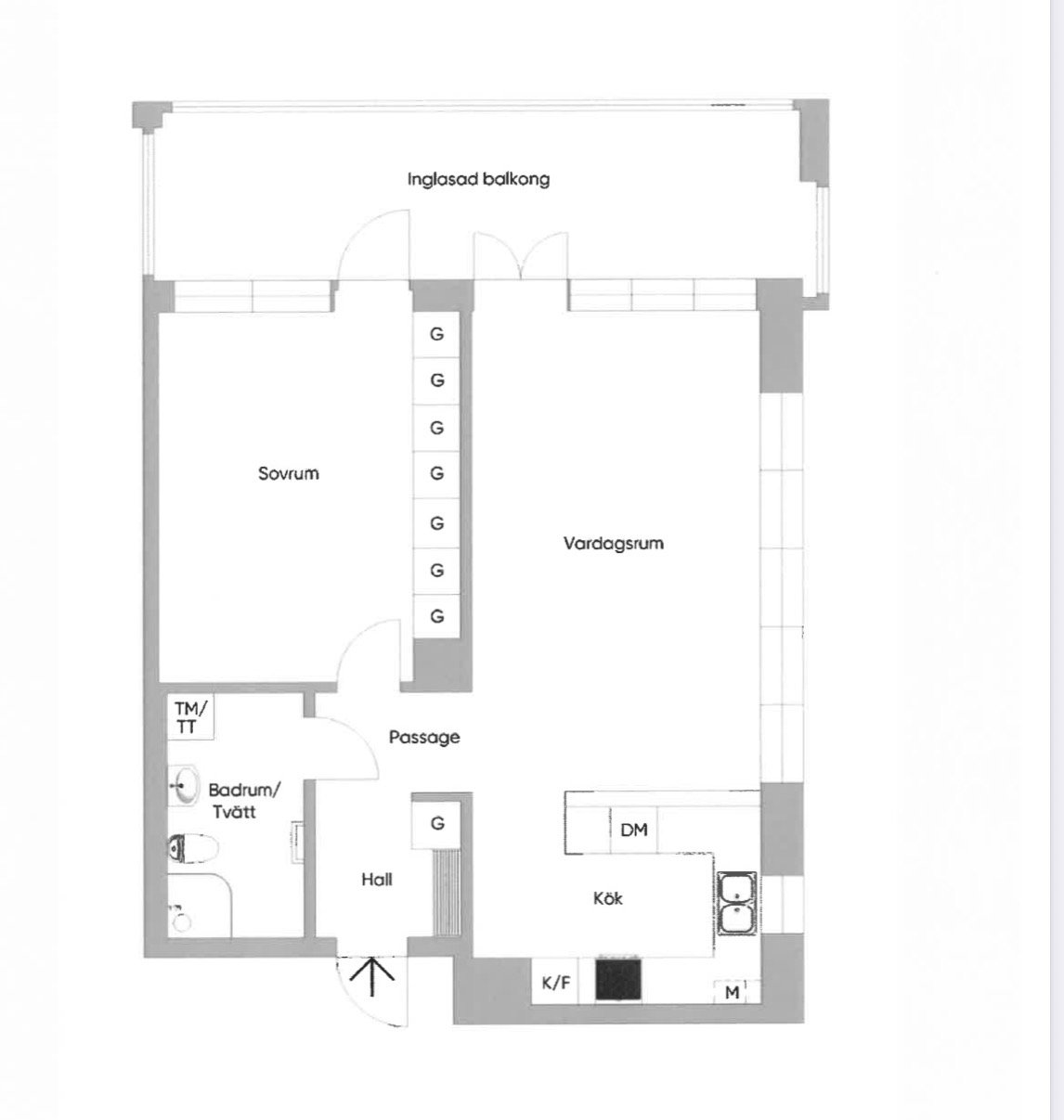 2 rok · 60 m² i Surte – bild 5