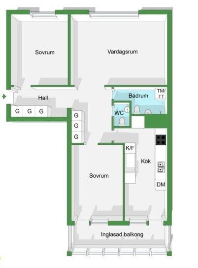 3 rok · 79 m² i Malmö – bild 8
