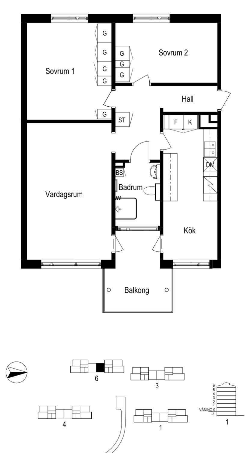 Lägenhet, 3 rooms, 78 sqm, Västra Frölunda