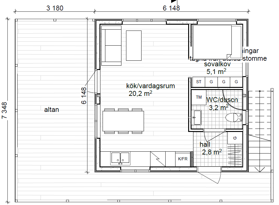 3 rok · 39 m² i Rönninge – bild 9