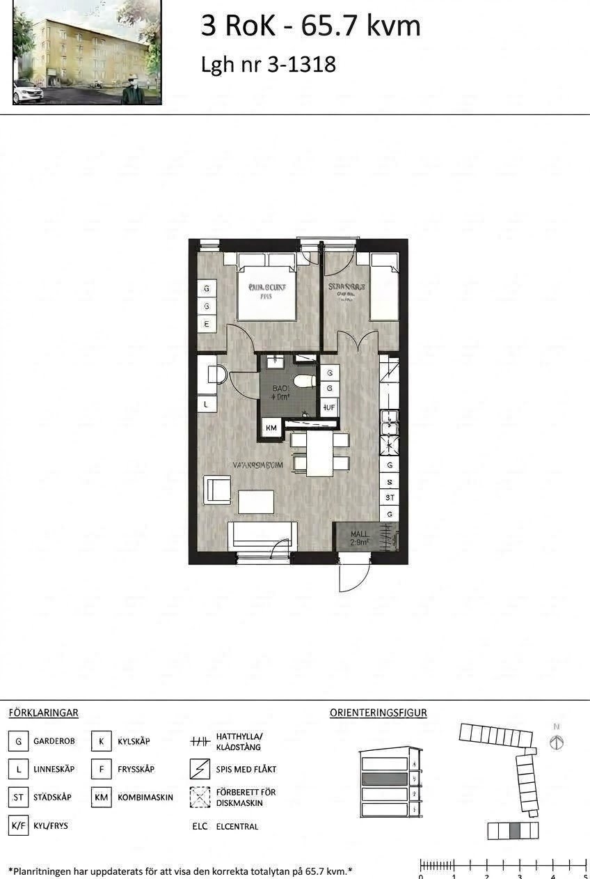 Lägenhet, 3 rooms, 66 sqm, Tyresö