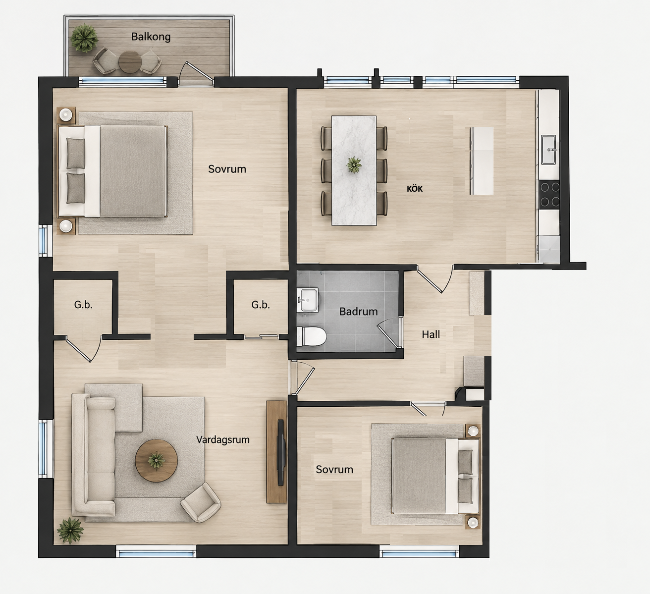 3 rok · 95 m² i Härnösand – bild 2