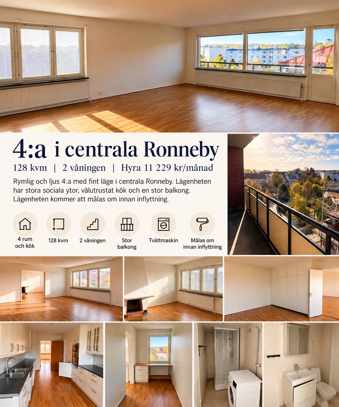 4 rok · 128 m² i Ronneby