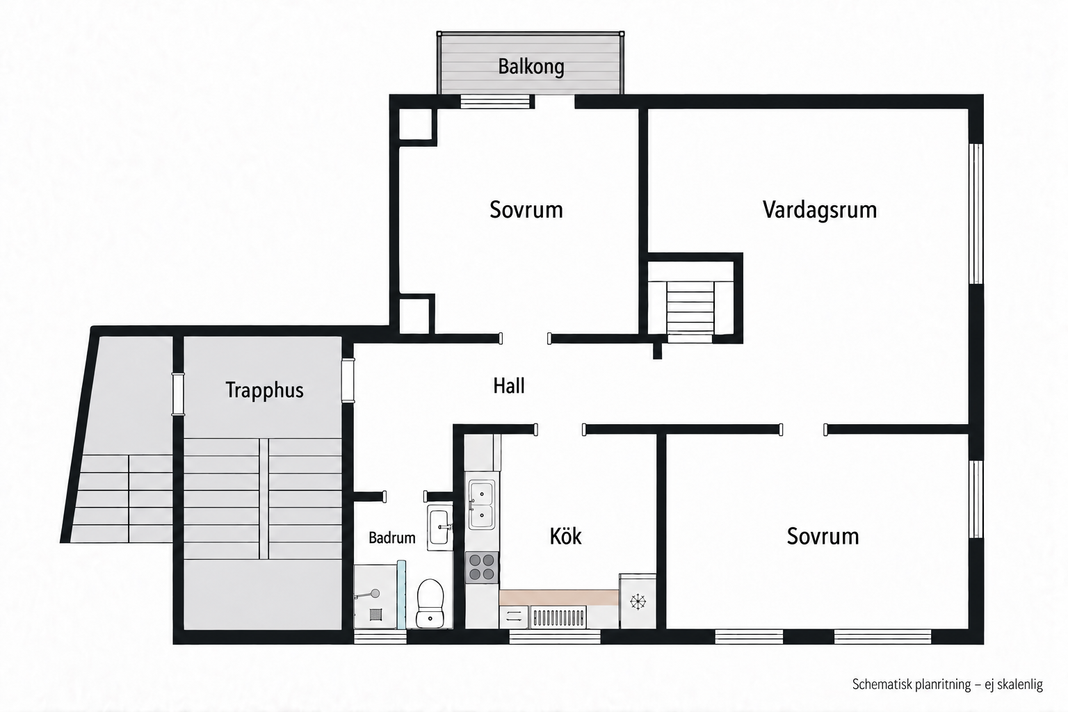 Lägenhet, 3 rooms, 80 sqm, Trollhättan