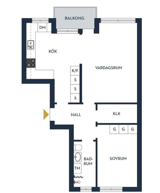 2 rok · 57 m² i Bandhagen – bild 19