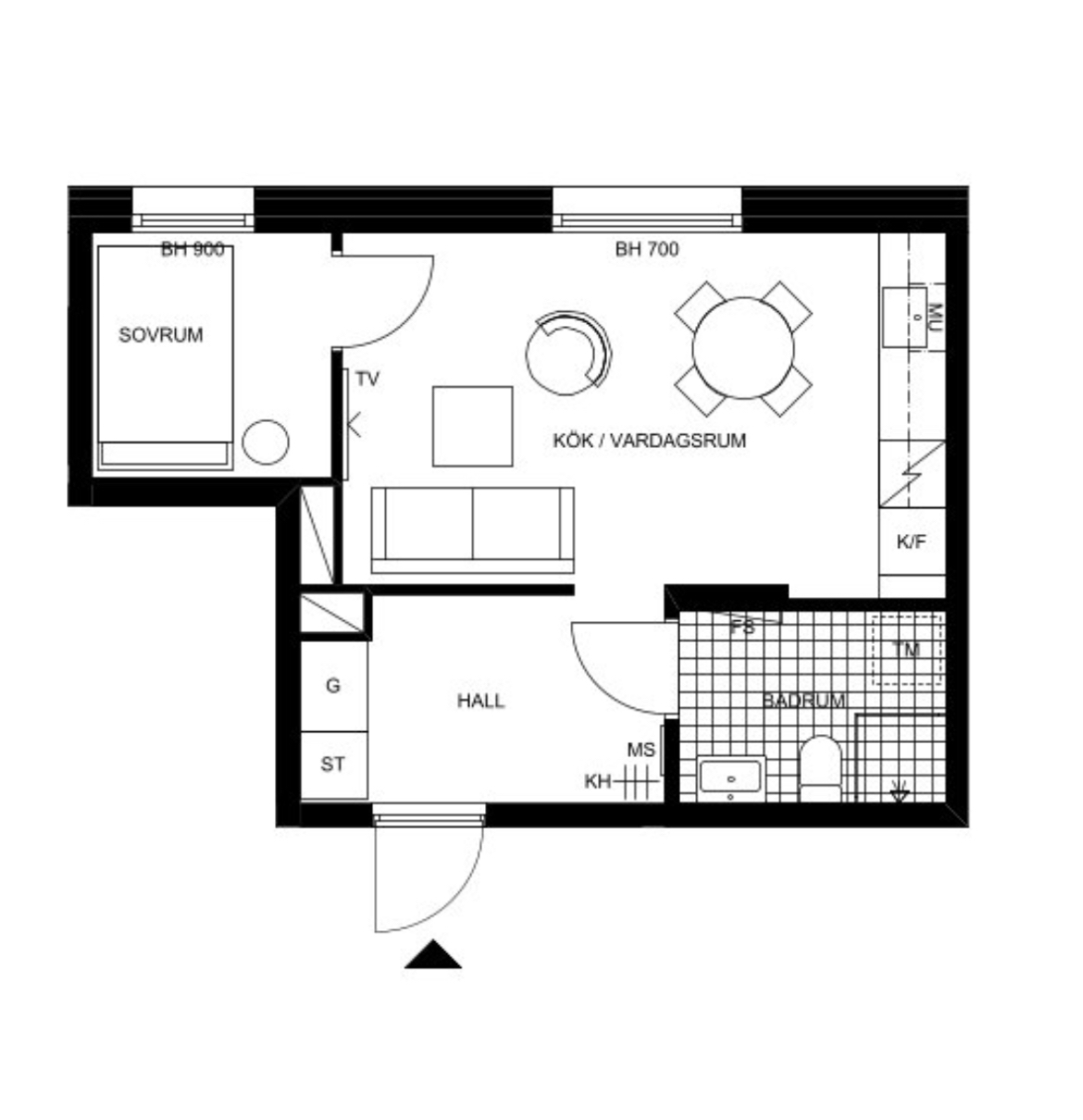 Lägenhet, 2 rooms, 33 sqm, Skärholmen