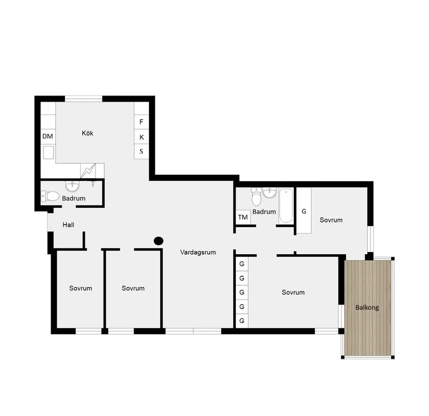 5 rok · 104 m² i Stockholm