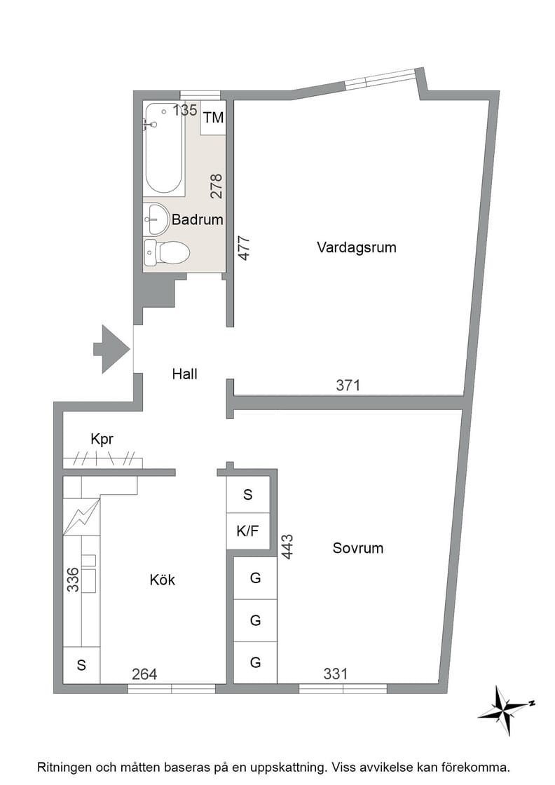 Lägenhet, 2 rooms, 54 sqm, Göteborg
