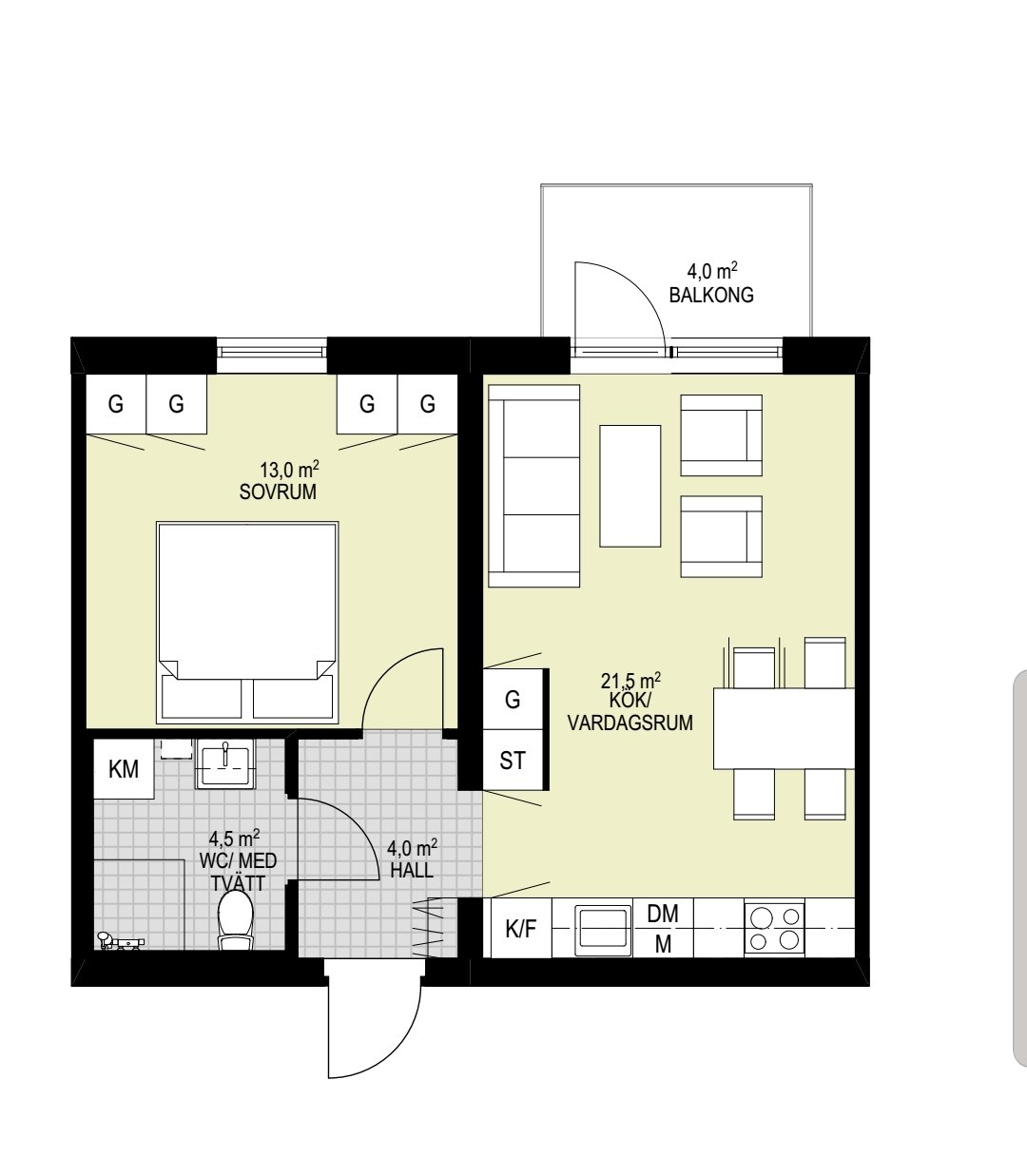2 rok · 44 m² i Handen – bild 10