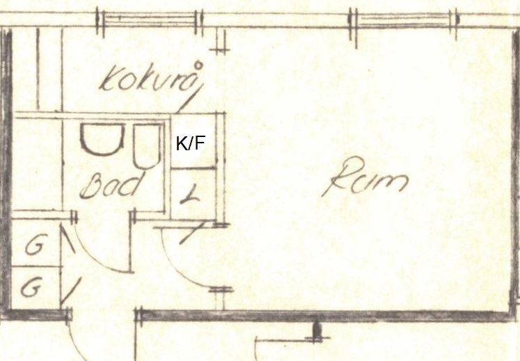 Lägenhet, 1 rooms, 21 sqm, Henån