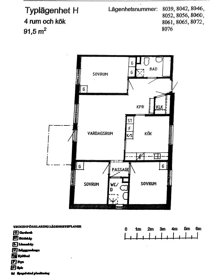 Lägenhet, 4 rooms, 91 sqm, Östersund