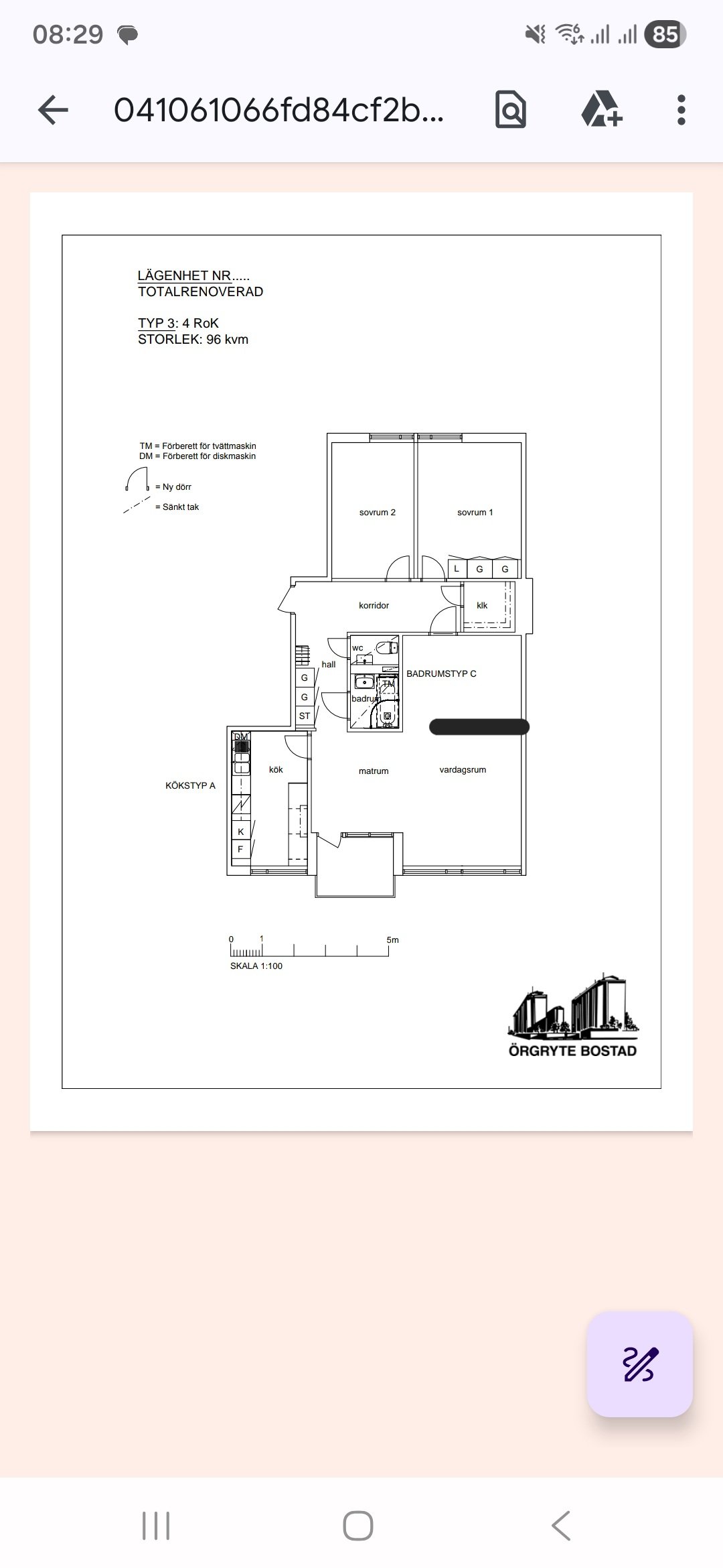 Lägenhet, 4 rum, 96 kvm, Göteborg