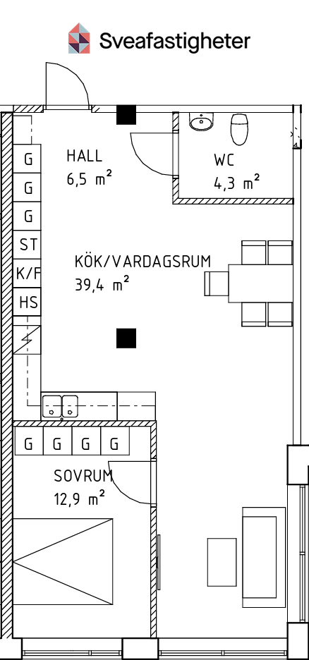 2 rok · 65 m² i Falköping – bild 8