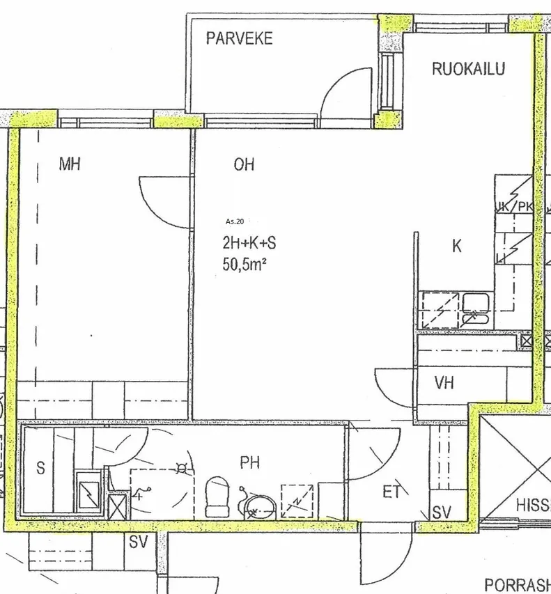 Vuokrataan hyväkuntoinen kaksio Salon ydinkeskustassa 2