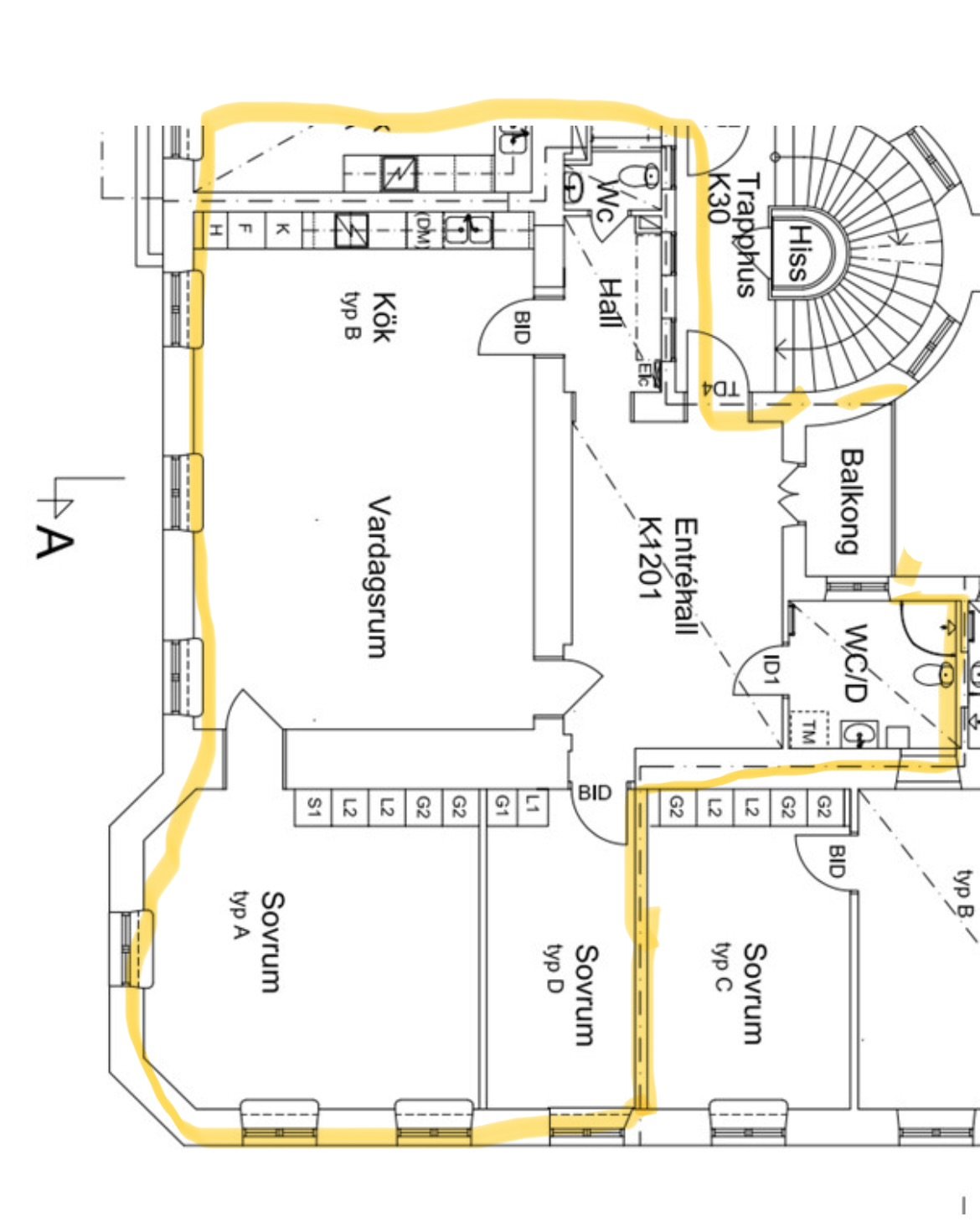 Lägenhet, 4 rum, 125 kvm, Stockholm