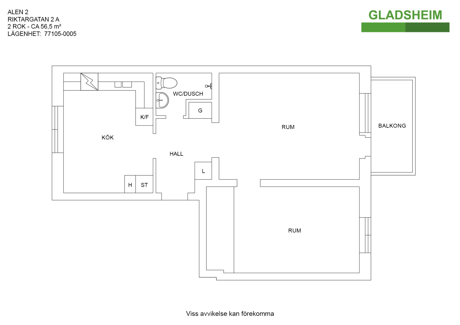 2 rok · 56 m² i Torshälla – bild 4