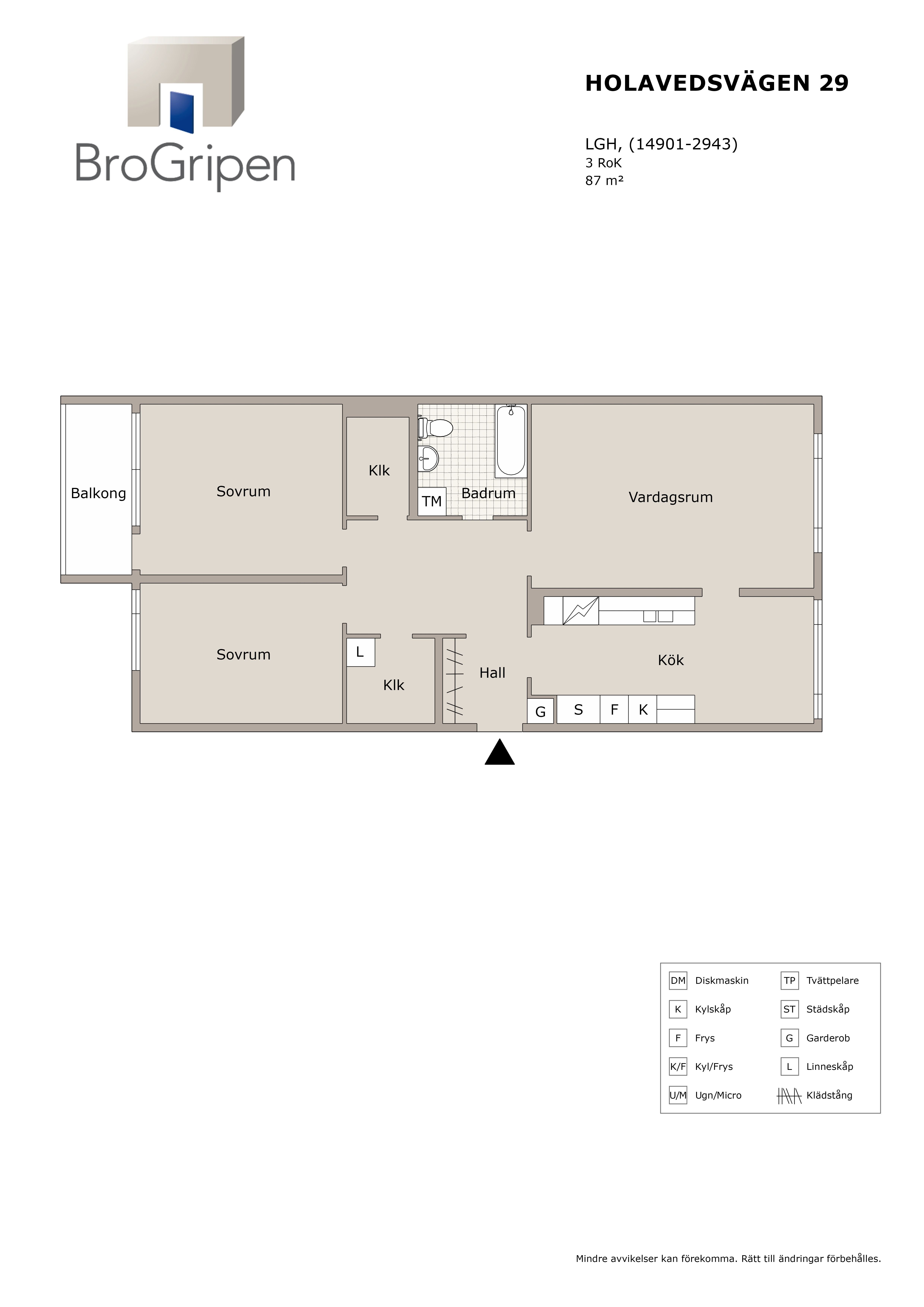 Lägenhet, 3 rooms, 87 sqm, Lidingö