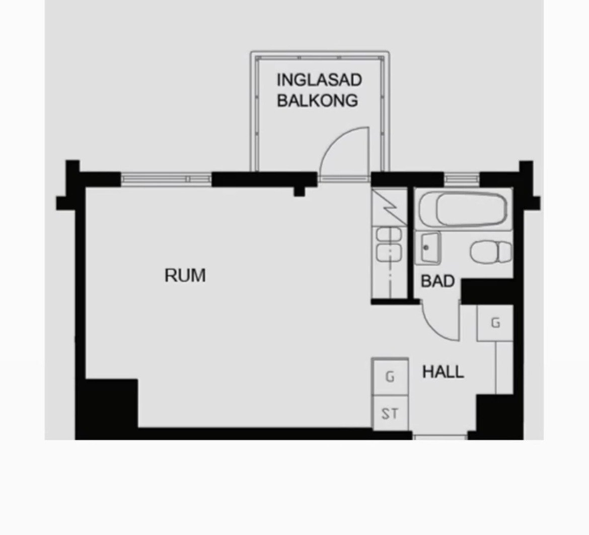 Lägenhet, 1 rooms, 27 sqm, Angered