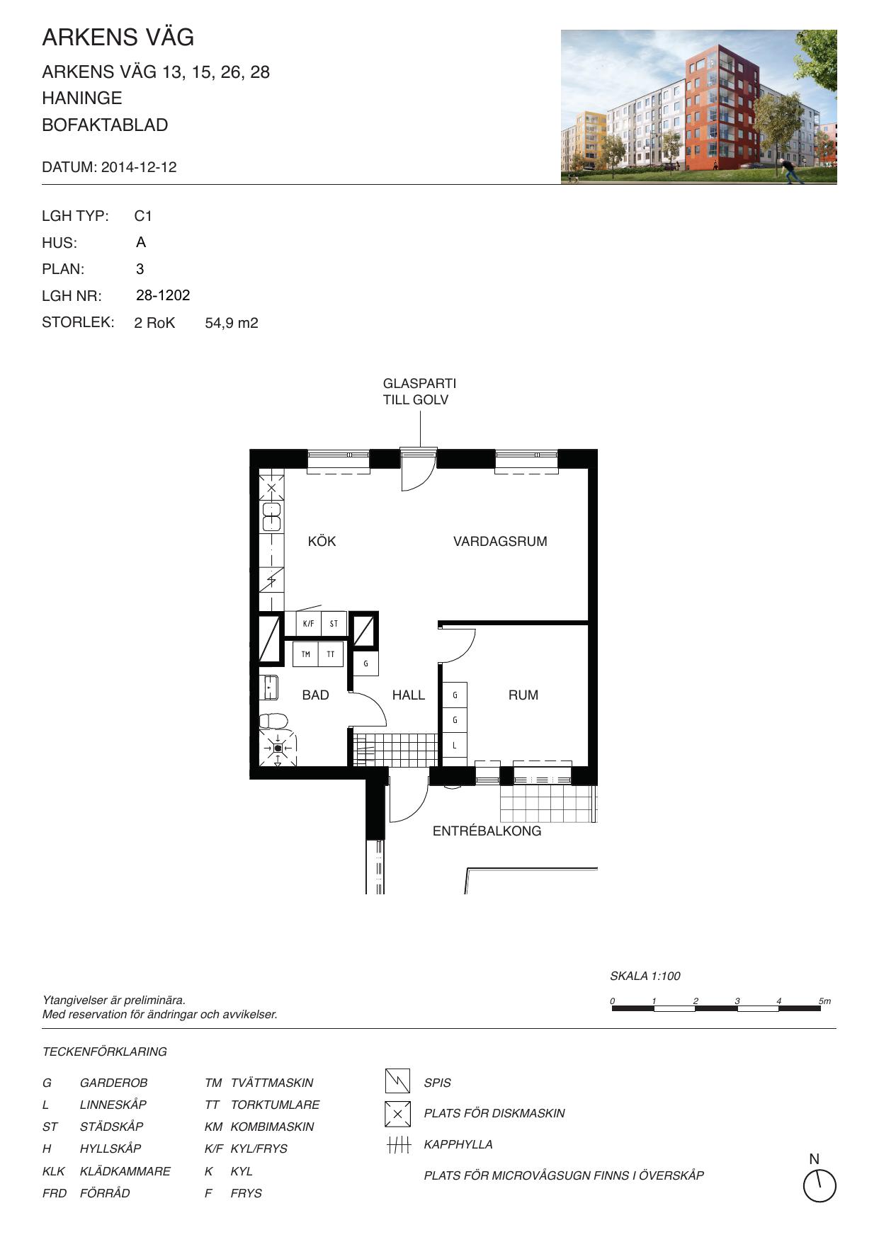 2 rok · 54 m² i Handen – bild 3