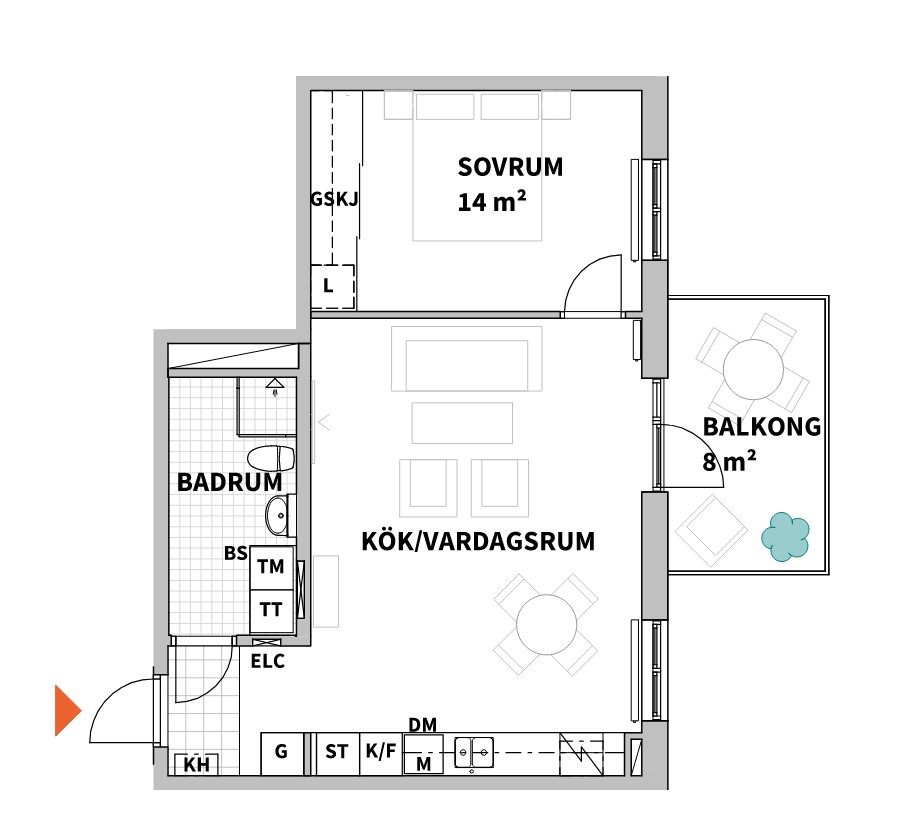 Lägenhet – Borås, I15-området, Kristiansfält - Fler