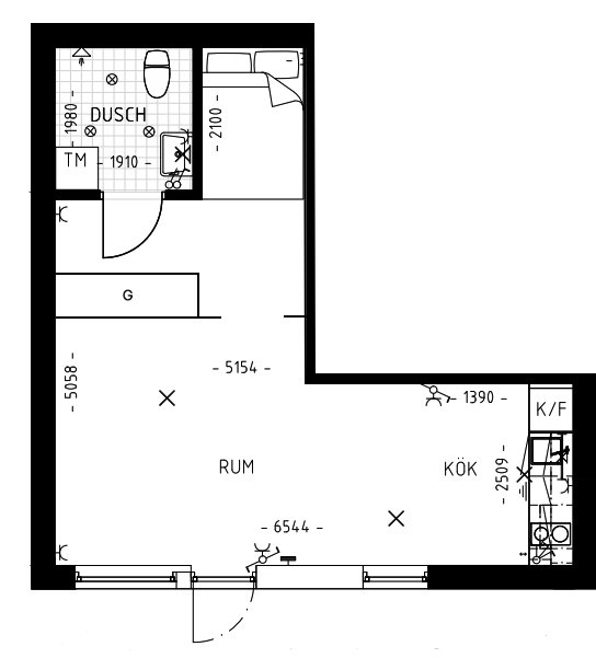 2 rok · 45 m² i Hässelby – bild 4