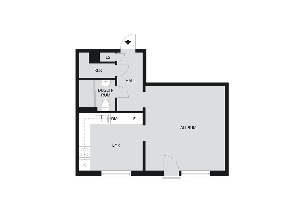 Lägenhet, 1 rum, 47 kvm, Norrköping