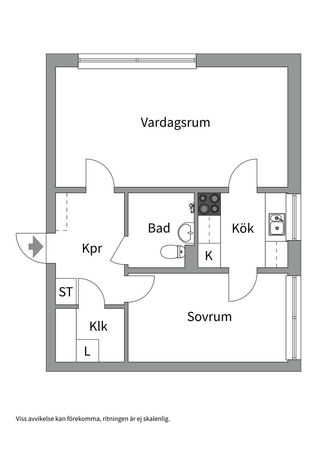 2 rooms · 42 m² in Vasteras