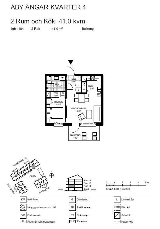 Lägenhet, 2 rooms, 40 sqm, Vallentuna