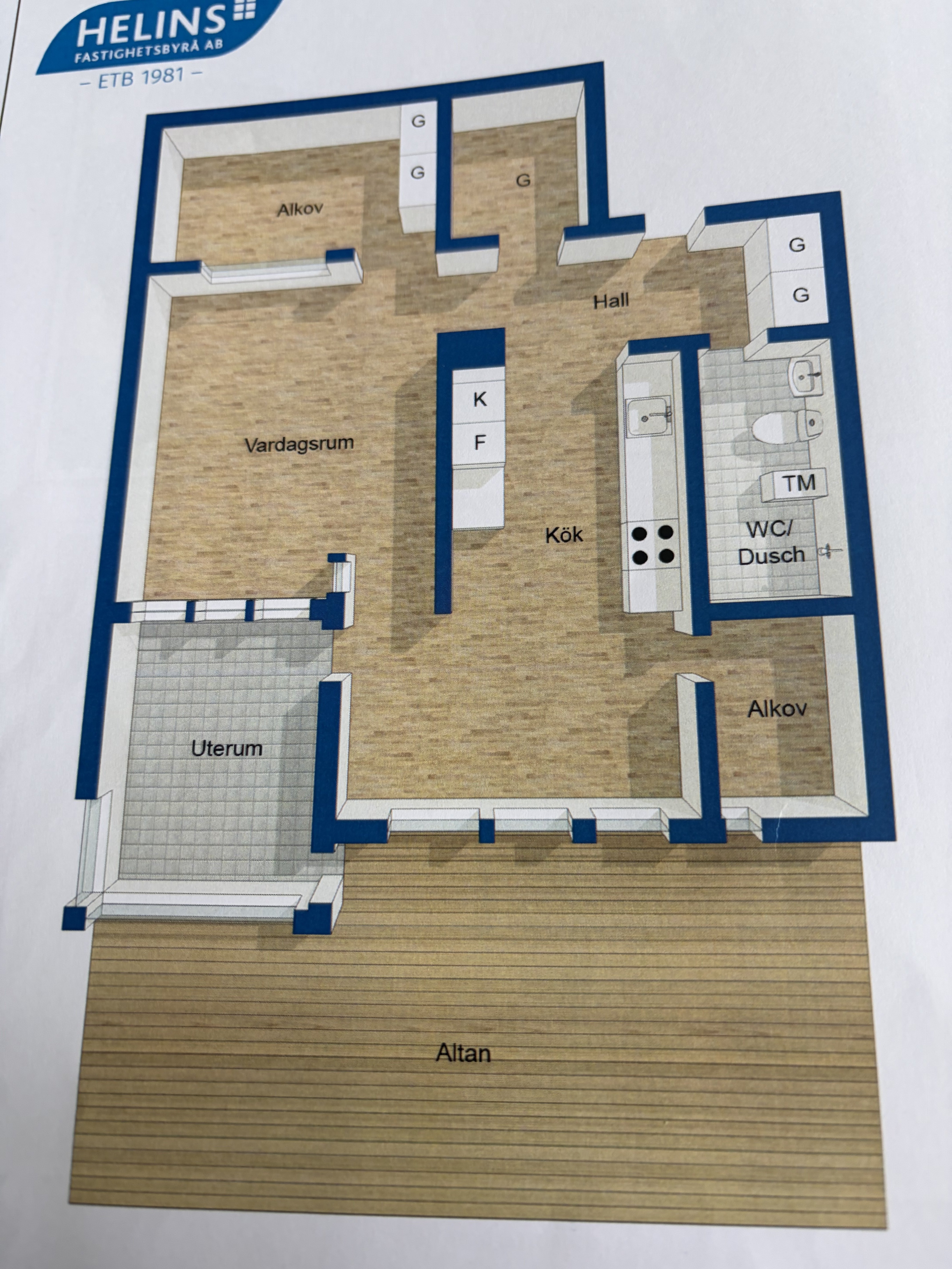 Lägenhet, 1 rooms, 56 sqm, Västra Frölunda