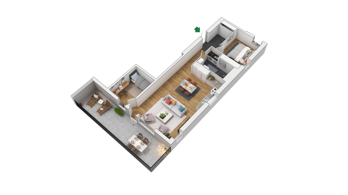 Lägenhet, 3 rooms, 80 sqm, Falkenberg