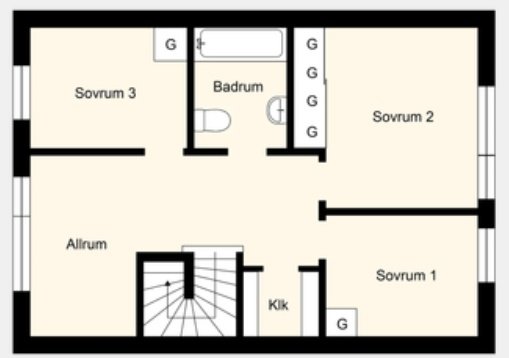 Radhus, 5 rooms, 119 sqm, Stockholm