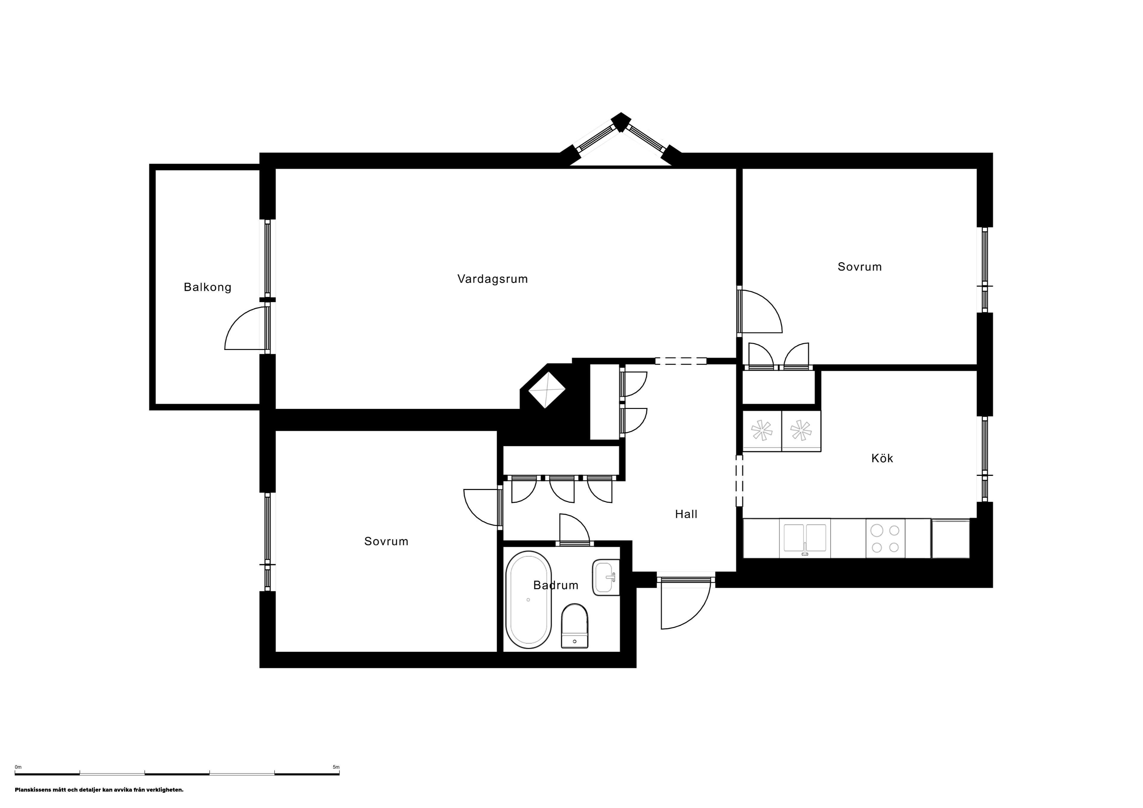 Lägenhet, 3 rooms, 71 sqm, Hallsberg