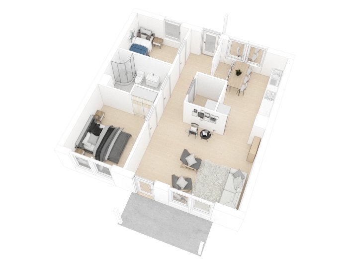 Lägenhet, 3 rooms, 75 sqm, Hovmantorp