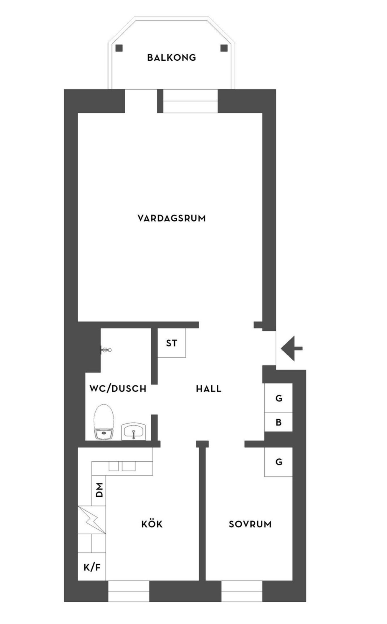 Lägenhet, 2 rooms, 40 sqm, Borås