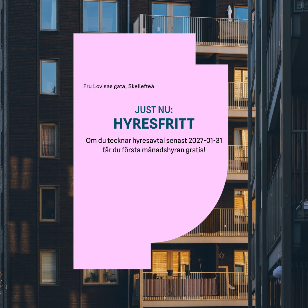 Lägenhet, 3 rooms, 67 sqm, Skellefteå