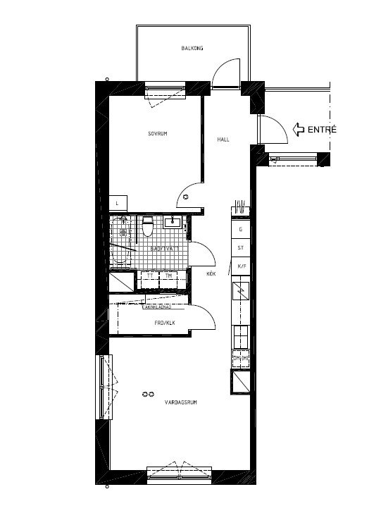 Lägenhet, 2 rooms, 55 sqm, Älvsjö