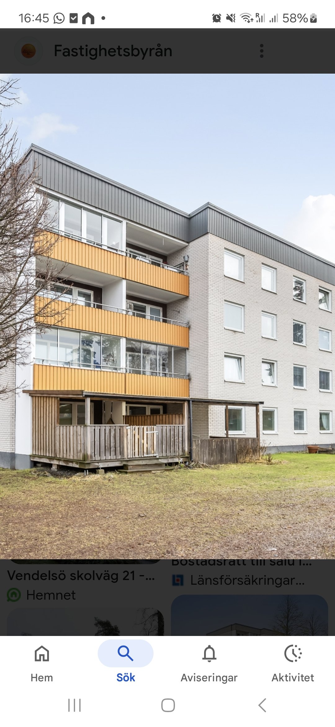 Lägenhet, 2 rooms, 56 sqm, Vendelsö