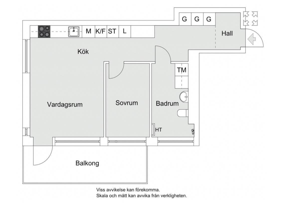 Lägenhet, 2 rooms, 50 sqm, Stockholm