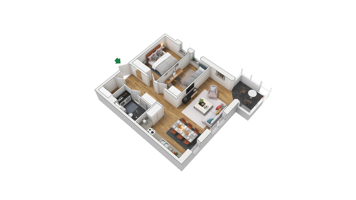 Lägenhet, 3 rooms, 80 sqm, Falkenberg