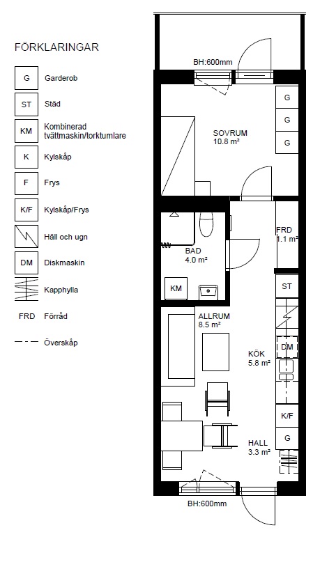 Lägenhet, 2 rooms, 38 sqm, Kista