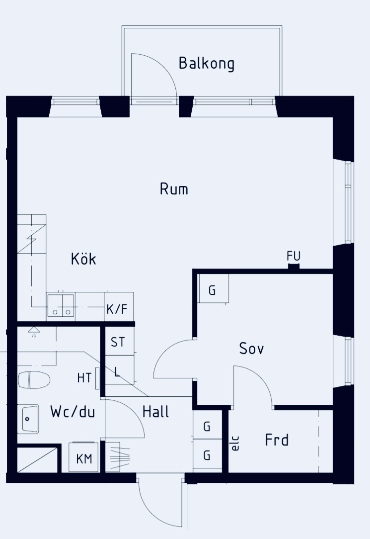 Lägenhet, 2 rooms, 47 sqm, Skärholmen