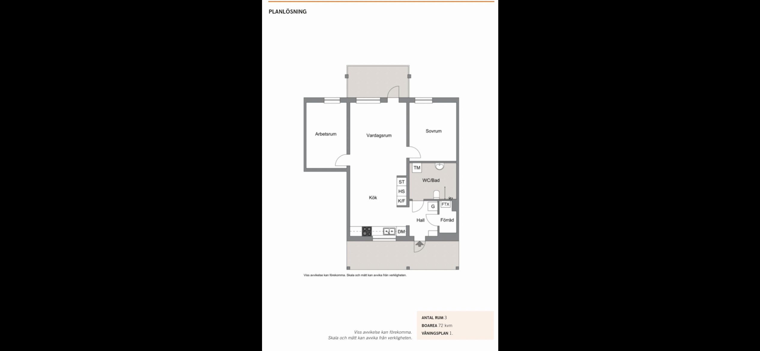 Lägenhet, 3 rum, 72 kvm, Örebro