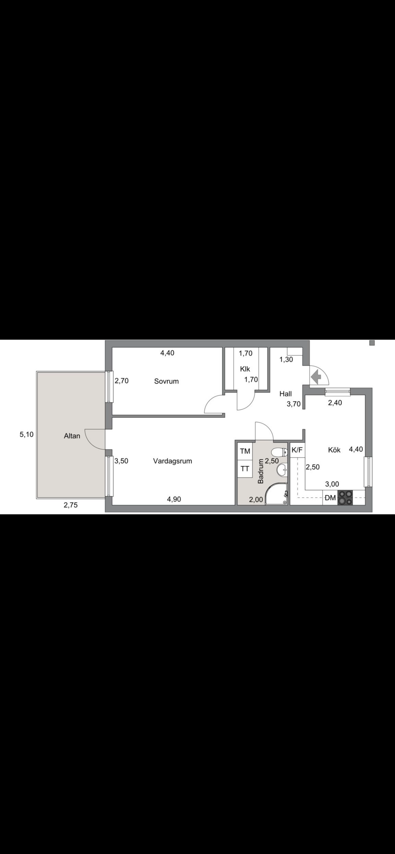 Radhus, 2 rooms, 62 sqm, Trångsund