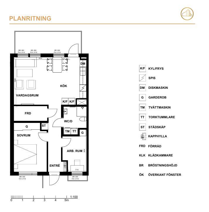 Lägenhet, 3 rooms, 68 sqm, Göteborg