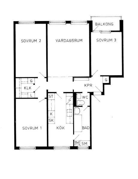 Lägenhet, 4 rooms, 91 sqm, Bandhagen
